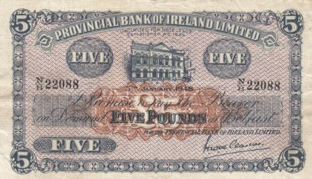 Irlande du Nord 5 Pounds Provincial Bank Limited 1948 - TTB - P.239