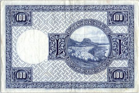 Islande 100 Kronur,  J. Sigurdsson - Moutons - 1946 - P.35 a