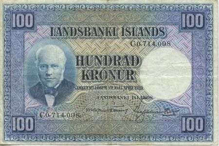 Islande 100 Kronur J. Sigurdsson - Moutons - 19(55-57)  - P.35 a