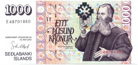 Islande 1000 Kronur, B.B. Sveinsson - Eglise - Sig. Már Guömundsson 2015
