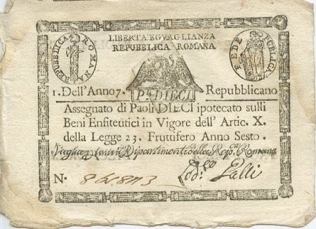 Italie 10 Paoli 1798 - Aigle - Anno 7