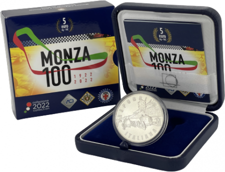 Italie 100 ans du circuit de Monza  - 5 Euros Argent ITALIE 2022