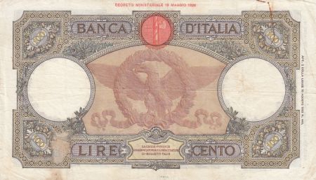 Italie 100 Lire - 20-02-1939 - Femme au sceptre, Aigle - Série I673
