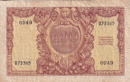 Italie 100 Lire - République - 1951 - P.92a
