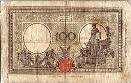 Italie 100 Lire,  Victor Emmanuel III - 1942 -P.59 a - TB