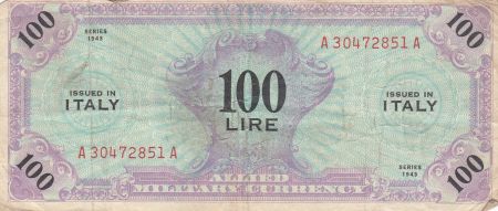 Italie 100 Lire 1943 - Allied Military Currency- Série A30472851A