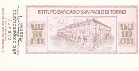 Italie 100 Lires  lIstituto Bancario San Paolo di Torino - 1976 - Turin - Neuf
