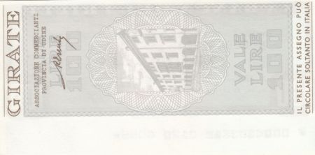 Italie 100 Lires Banca del Friuli - 25-10-1976 - Neuf