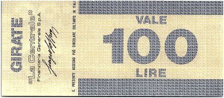Italie 100 Lires Banco Ambrosiano - 06-04-1977 - La Centrale - Neuf