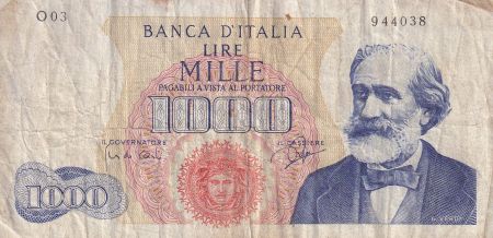 Italie 1000 Lire  - G. Verdi - 1962 - Série O.03 - P.96a