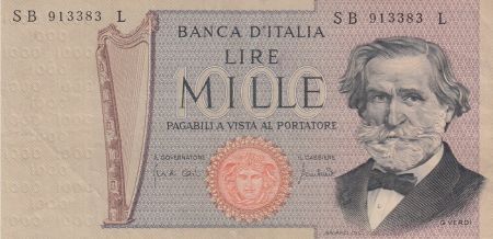 Italie 1000 Lire - 11-03-1971 - G. Verdi - Série SB