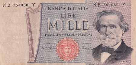 Italie 1000 Lire - G. Verdi - 1973 - Série NB - P.101c