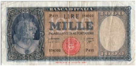 Italie 1000 Lire Italie ornée de perles