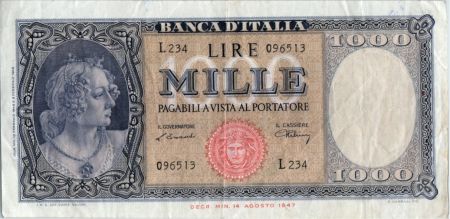 Italie 1000 Lires Italia - 1948 - TTB P.88a