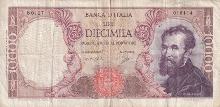 Italie 10000 Lire - Michelangelo - 14-01-1964 - Série B - P.97b