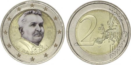 Italie 2 Euros - Giovanni Pascoli - Colorisée - 2012
