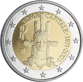 Italie 2 Euros Commémo. BE ITALIE 2021 - 150 ans de Rome Capitale de l\'Italie