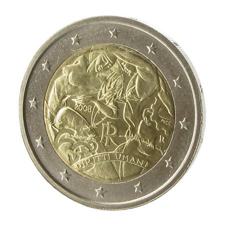 Italie 2 Euros Commémo. ITALIE 2008 - Droits de l\'Homme