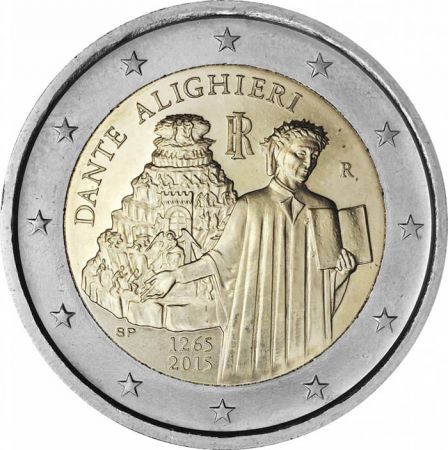 Italie 2 Euros Commémo. ITALIE 2015 - Dante Alighieri