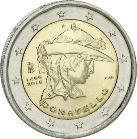 Italie 2 Euros Commémo. ITALIE 2016 - Donatello