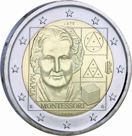 Italie 2 Euros Commémo. ITALIE 2020 - 150 ans de Maria Montessori