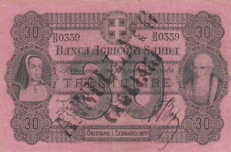 Italie 30 Lire Nonne - 1877