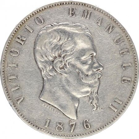 Italie 5 Lire Victor Emmanuel II - 1876
