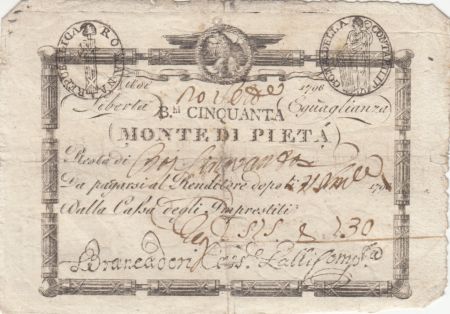 Italie 50 Bajiocchi Monte Di Pieta - 1798