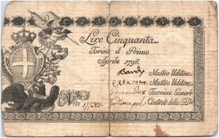 Italie 50 Lire Aigle et Armoiries - 01-04-1796 - 177309