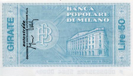 Italie 50 Lire Banca Popolare di Milano - 1976 - Milano - Neuf