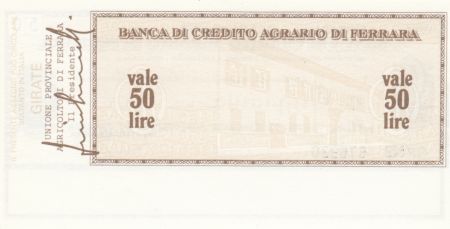 Italie 50 lires Banca di credito Agrario Di Ferrara - 1977 - Neuf