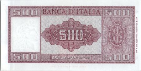 Italie 500 Lires 1961 L.1947
