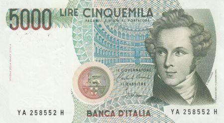 Italie 5000 Lire - 04-01-1985 - V. Bellini, opéra - Série YA