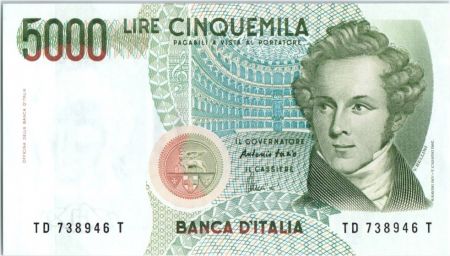 Italie 5000 Lire V. Bellini - Scène de Norma - 1985
