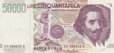 Italie 50000 Lire G.L. Bernini - 1992 - P.NEUF - P.116c Série KE
