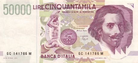 Italie 50000 Lire G.L. Bernini - 1992 - Séries diverses - TTB
