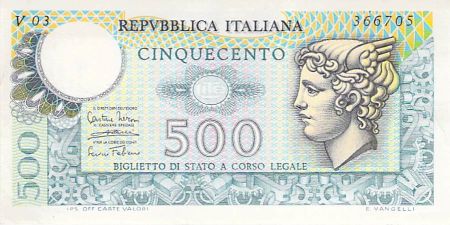 Italie ITALIE  MERCURE - 500 LIRE 14/02/1974