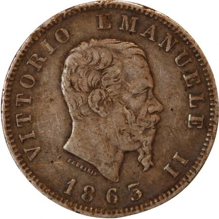 Italie ITALIE  VICTOR EMMANUEL II - 1 LIRA ARGENT 1863 M MILAN