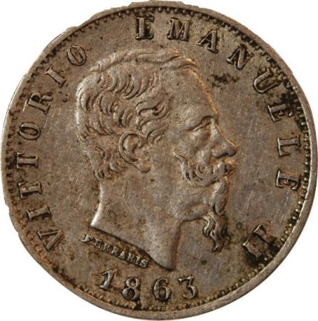 Italie ITALIE  VICTOR EMMANUEL II - 20 CENTESIMI ARGENT 1863 M MILAN