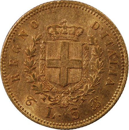 Italie ITALIE  VICTOR-EMMANUEL II - 5 LIRE OR 1863 T BN