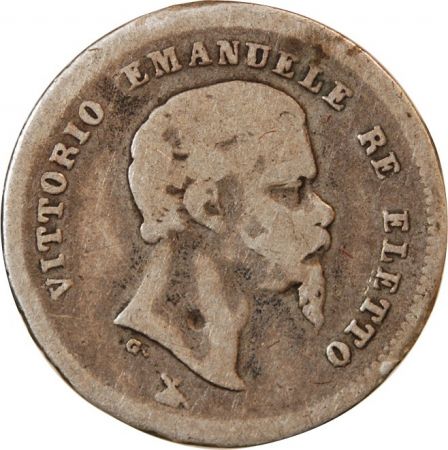 Italie ITALIE  VICTOR EMMANUEL II - 50 CENTESIMI ARGENT 1860 FLORENCE
