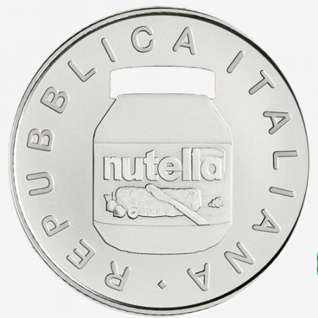 Italie Nutella - version Blanche - 5 Euros Argent Couleur ITALIE 2021 - Excellence italienne