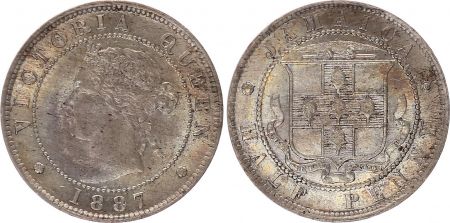 Jamaïque 1/2 Penny Victoria - Armoiries - 1887