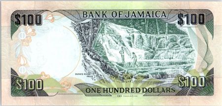 Jamaïque 100 Dollars, Sir Donald Sangster - Cascade - 2016 Hybride