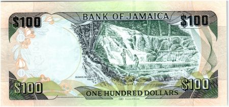 Jamaïque 100 Dollars Sir Donald Sangster - Cascade Hybride 2014