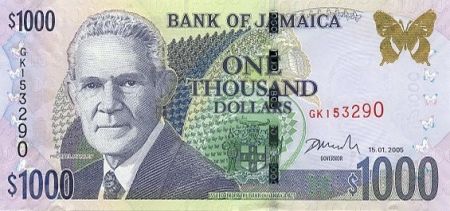 Jamaïque 1000 Dollars Michael Manley - Maison de la Jamaîque