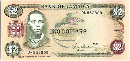 Jamaïque 2 Dollars, Paul Bogle - Groupe d\'enfants -  1987