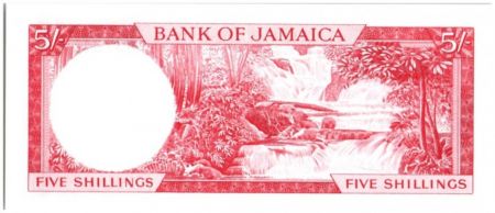 Jamaïque 5 Schillings Elisabeth II - Rivière