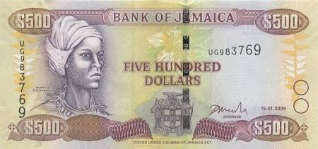 Jamaïque 500 Dollars Nanny of the Maroons - Port Royal
