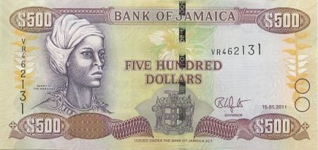 Jamaïque 500 Dollars Nanny of the Maroons - Port Royal